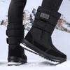 Men's Winter Warm Fleece-Lined High-Top Snow Boots Thick Sole Outdoor.