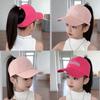 Children's Hats, Baseball Caps, Summer Sun Protection, Thin Girls' Sun Hats, Ponytail Can Be Tied Empty Top Cap, Sun Hat
