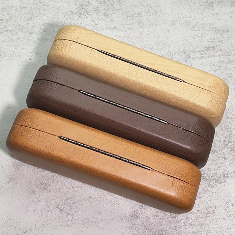 Fashion Waterproof Wood Grain Glasses Box Women Men Portable Reading Glasses Sunglasses Case Eyewear Protector