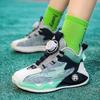 Boys' Actual Combat Basketball Shoes Net Surface Non-slip Running Shoes 2024 New Student Rotating Button Sneakers
