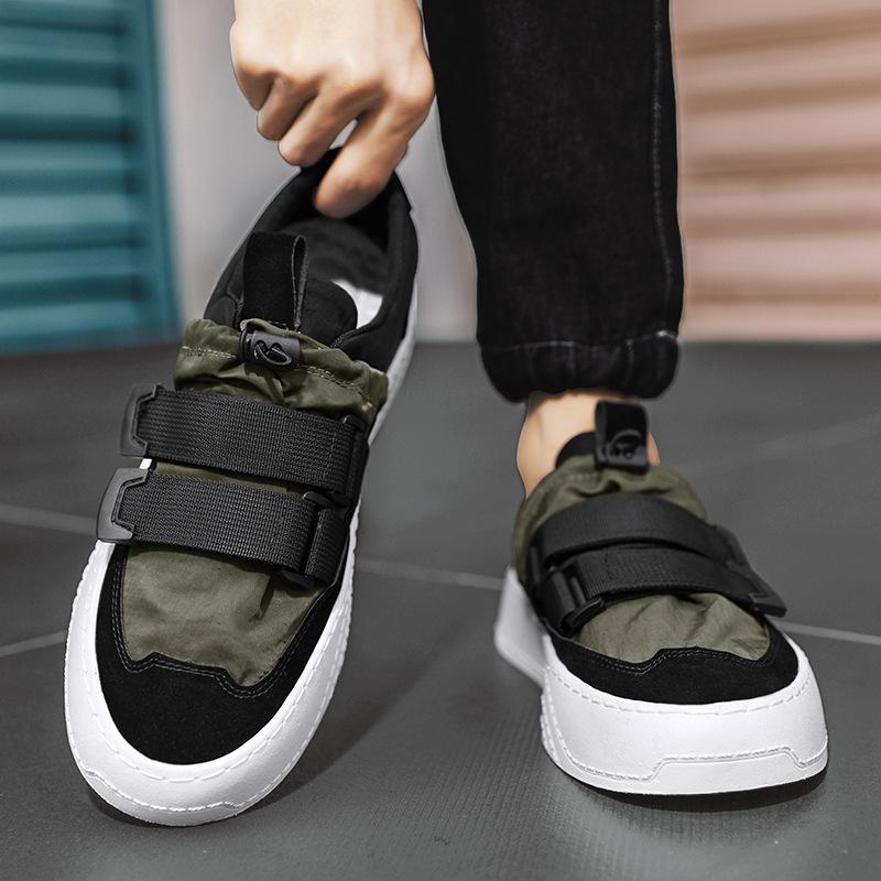 Čtyřsezónní nízké boty s tlustou základní deskou, mládežnická móda, elastický pásek, pánské boty, outdoorové sportovní trendy, líné jednoboty G01