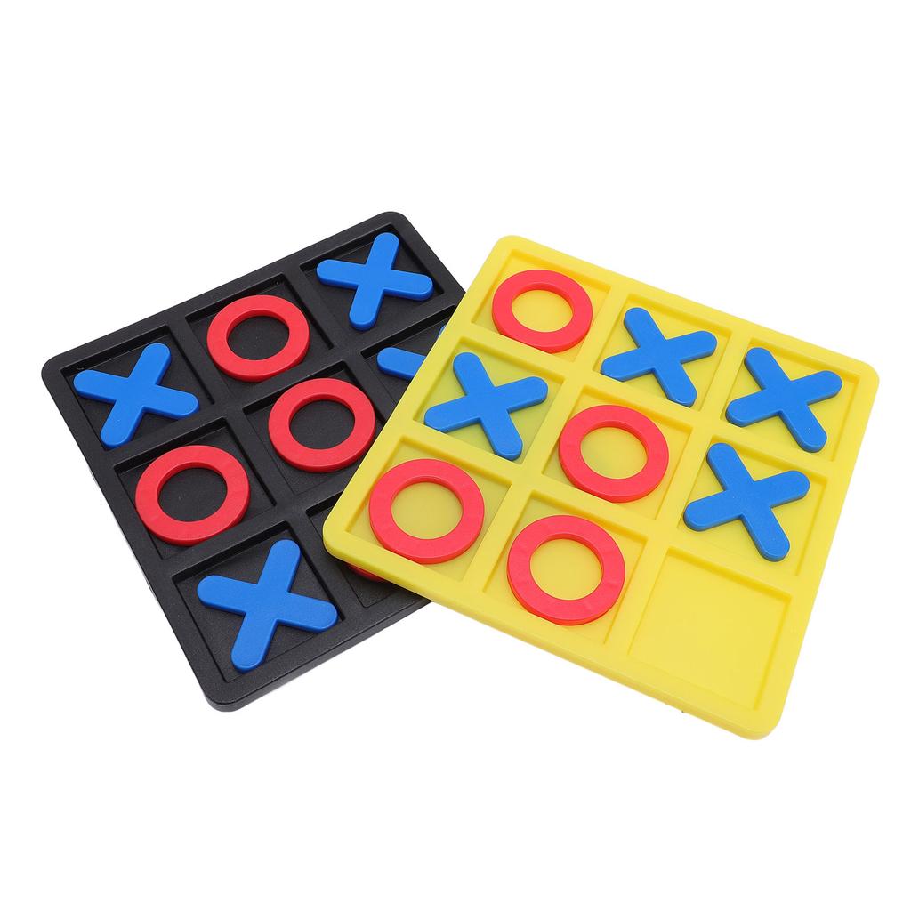 2Set XO Board Game Plastic Classic XO Chess Board Game Indoor Party Game with X and O Pieces for
