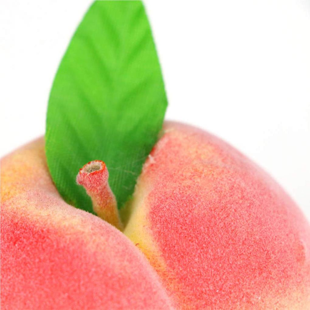 4 Pieces Foam Simulation Peach Portable Decorative Pointed 1:1 Display Household Artificial Vivid Peaches Model Decor
