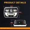 7X6 5X7 Inch Square Led Low/Long Beam Spotlight, Headlight, Drl, Turn Signal, Waterproof For Jeep Cherokee Xj, Car Accessories