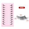 New Middle East cross-border cat eye false eyelashes, eye tail elongated transparent stem eyelashes 10 pairs flat factory