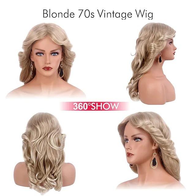 Female Golden Big Wave Long Bangs Long Curly Hair