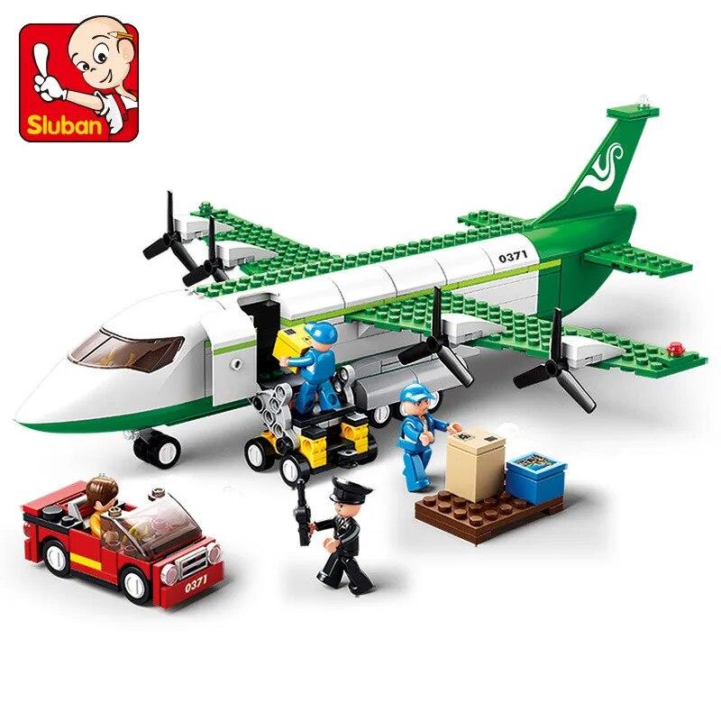 Non-Toxic Creative City Airbus Cargo Aircraft Plane Building Blocks Air Ambulance Airplane Model Bricks Educational Diy Toys For Kids Children