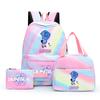 3Pcs/set Anime Printed Backpack with Shoulder Bag Pengcil Case for Teenager Large Capacity Waterproof Bookbag Back To School Gift