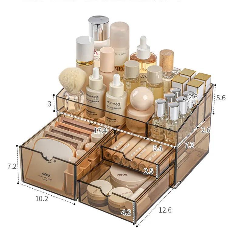 Acrylic Organizer for Cosmetics Makeup Organizer Clear Cosmetic Storage Box Storage Drawers Jewelry Box Mask Holder Stackable