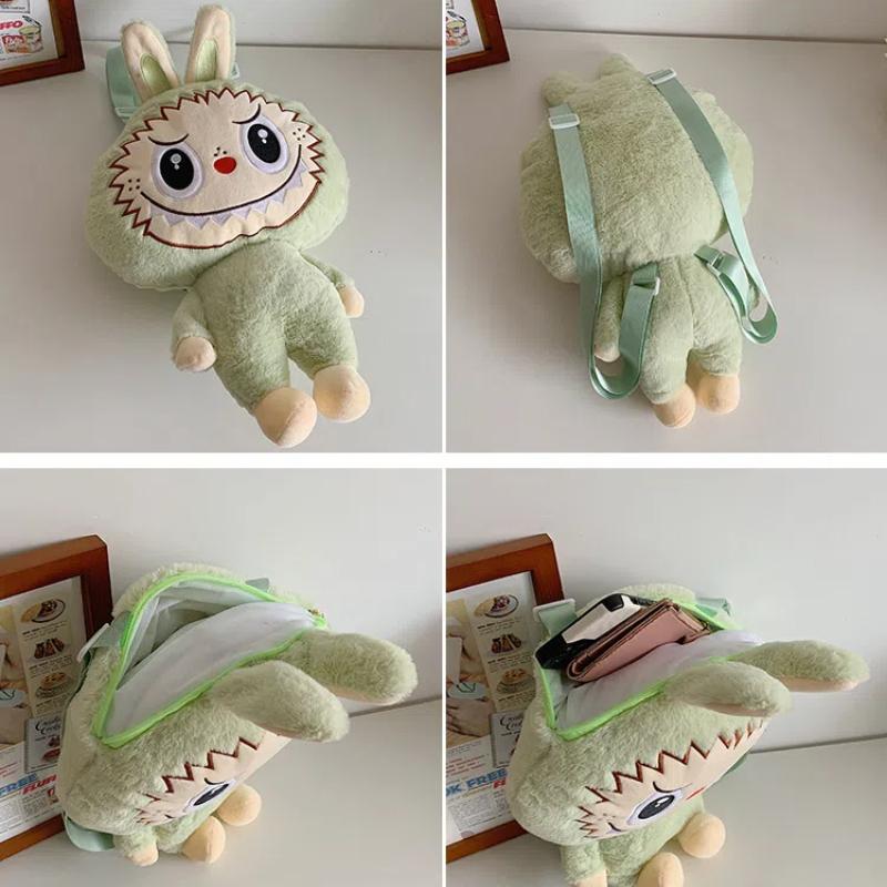 Cartoon Labubu Doll Backpack Anime Portable Girl Storage Bag Student Gift