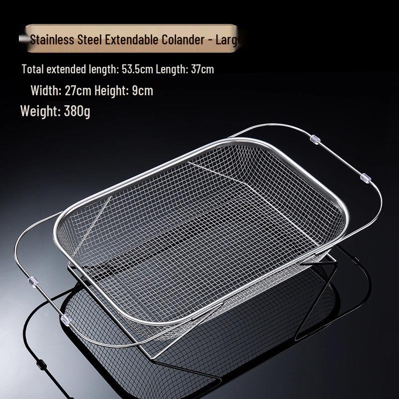 Stainless Steel Retractable Sink Drain Basket for Fruit & Veggies