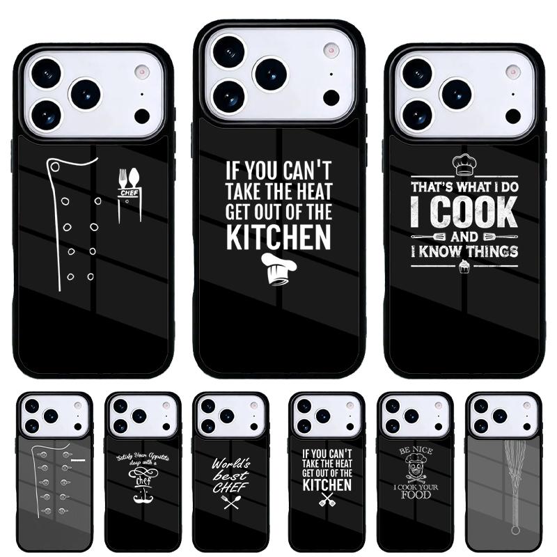 Baking Cook Chef soft Phone Case for iPhone 17 16 15 14 13 Pro Max Back Cover for 12 11 Pro Coque