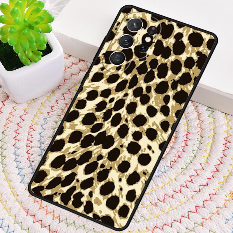 Luxury Leopard Silicone Phone Case For Samsung Galaxy note 10 pro S26 S25 S24 S23 S22 S21 Plus S25Ultra Capa Cover