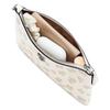 COACH Essential 19 Rose Floral Print Coated Canvas Clutch Small Women's Chalk White