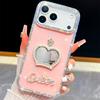 Handmade Sparkly Diamond Crown Mirror IMD Phone Case, Compatible with iPhone 13,iPhone 14,iPhone 15,iPhone 16,iPhone 17 Series