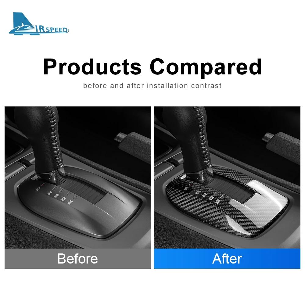 For Chevrolet Camaro 2010 2011 2012 2013 2014 2015 Real Hard Carbon Fiber Car Gear Shift Panel Interior Trim Accessories