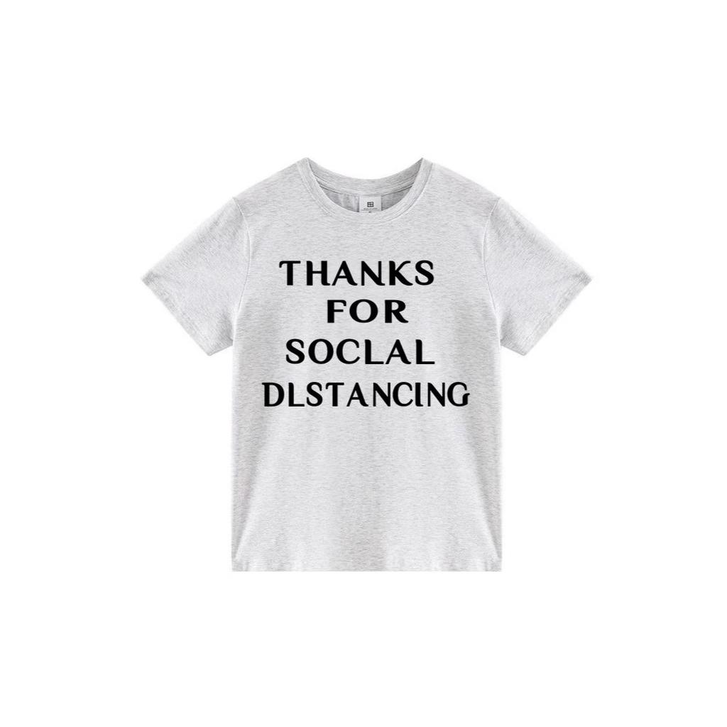 Summer new front shoulder crew neck letter print design short-sleeved T-shirt women's casual wear versatile bottoming shirt top