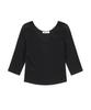 Pepeulli V-Neck 3/4 Sleeve Tee (Black)
