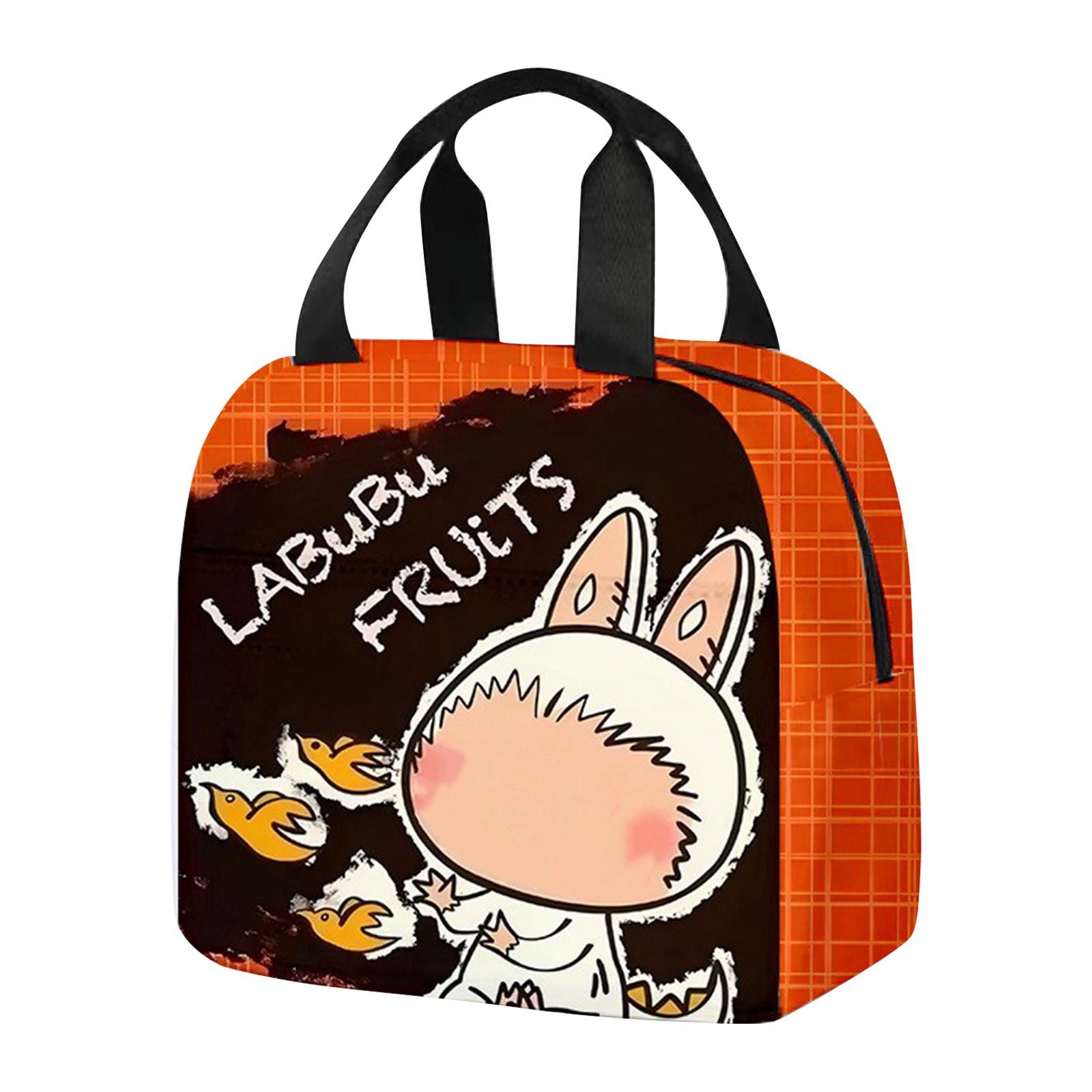 

Lunch Bag Cartoon Handbag Student Lunch Bag Aluminum Foil Insulation Meal Bag Lunch Box Bag One Size