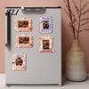 Picture Display Frames Halloween Photo Frame Refrigerator Magnet, Ghost Pumpkin Magnetic Holder Holder, Wooden Decorative for Holiday Party Kitchen