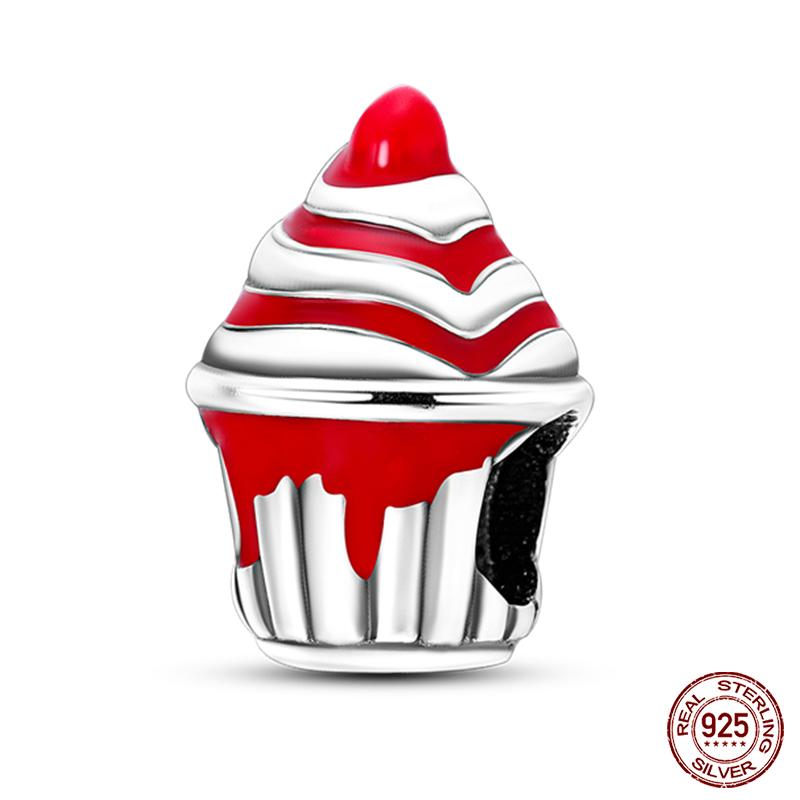 100% Copper Love Strawberry Cherry Red Series Charm Beads For Brand Original Bracelet Diy Fine Jewelry Gift