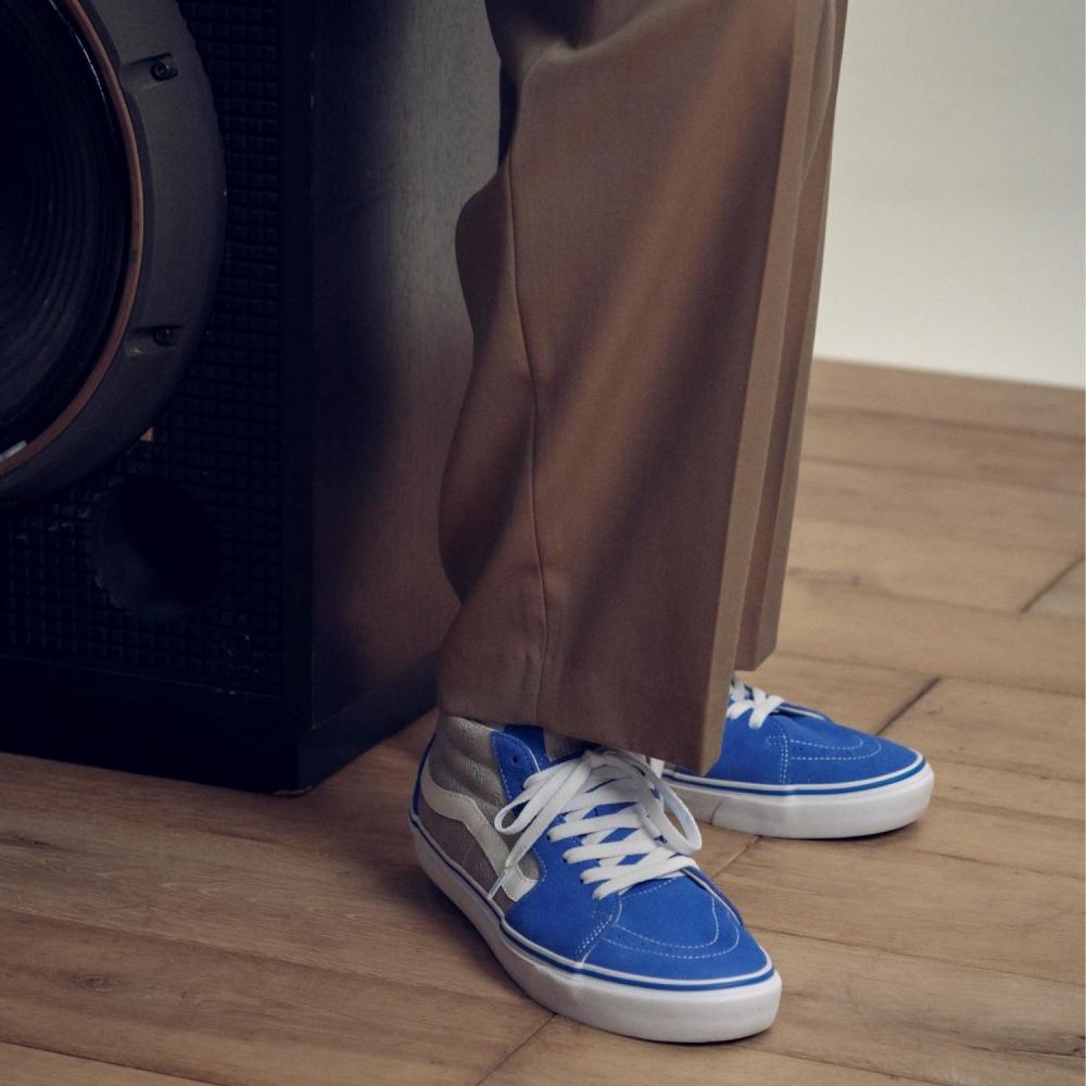 Vans Skate Mid Navy L.gray v38Mid Cf Bump