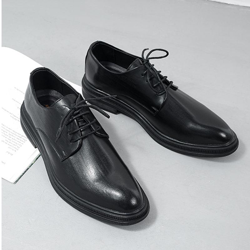 Fashion Brand Mens Brogues Dress Shoes Flat Party Office Business Shoes Male Footwear Black Brown Grey D620