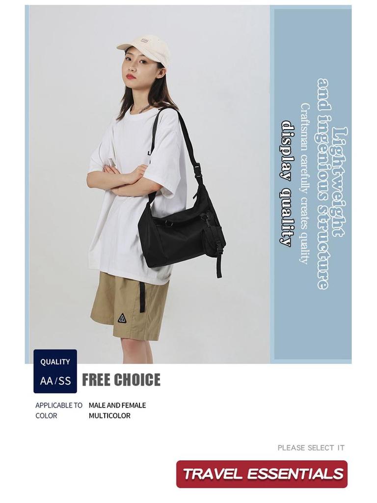 Trendy Japanese Sporty Style Women's Casual Crossbody Bag: Large Capacity Functional Workwear & Commuting Shoulder Messenger Bag