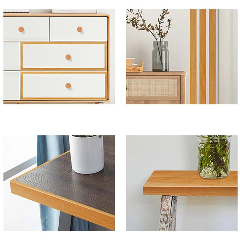 10M Wood Grain Edge Banding Covering Ugliness Repairing Wall Gaps Furniture Cabinet Door Frame Decoration Beautiful Seam Sticker