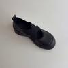 Sheepskin version~ platform sports cross strap Mary Jane small leather shoes round head ballet shoes women's shallow mouth retro single shoes