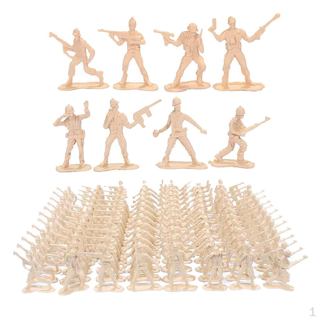 100 Pc Plastic 4.5cm Soldiers Men Action Figures Accessories Model Toys Children