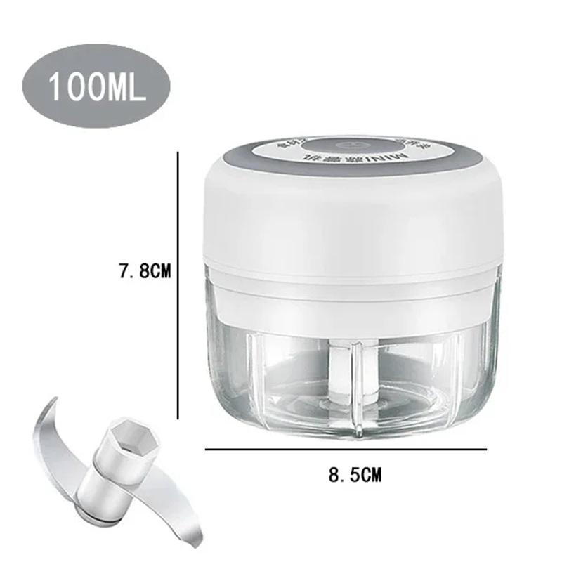 100/250ML Electric Mini Garlic Masher Kitchen Portable Food Chopper USB Charging Electric Garlic Chopper Food chopper Gadgets