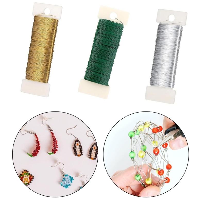 6 Rolls Craft Iron Wire 0.35mmX50m Each Aluminum Alloy Stainless Steel Wire For Art Craft Model Making Home Decoration