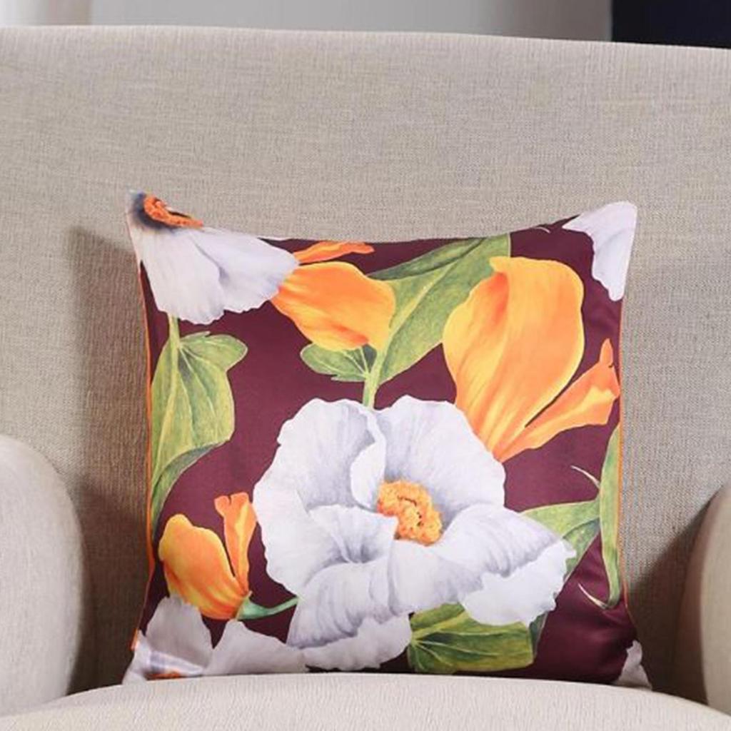 KOKO MAISON INC Kissenbezug mit Blumenmotiv, Polystain | Klappenverschluss | Digitaldruck