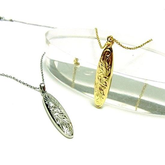 [Jurais] Hawaiian Jewelry Surfboard Necklace for Women and Men - Birthday Gift, Anniversary Gift, Yellow Gold