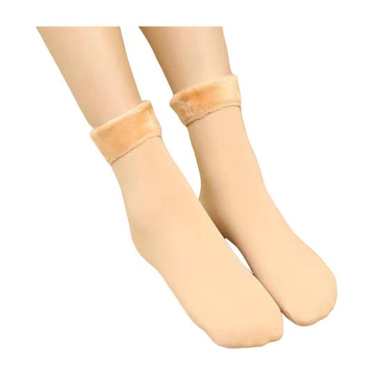 Women's Opaque Fleece Lined Crew Socks Winter Thick Velvet Warm Socks Soft Plush Ski Boots Floor Slippers for Snow And Cold Weather