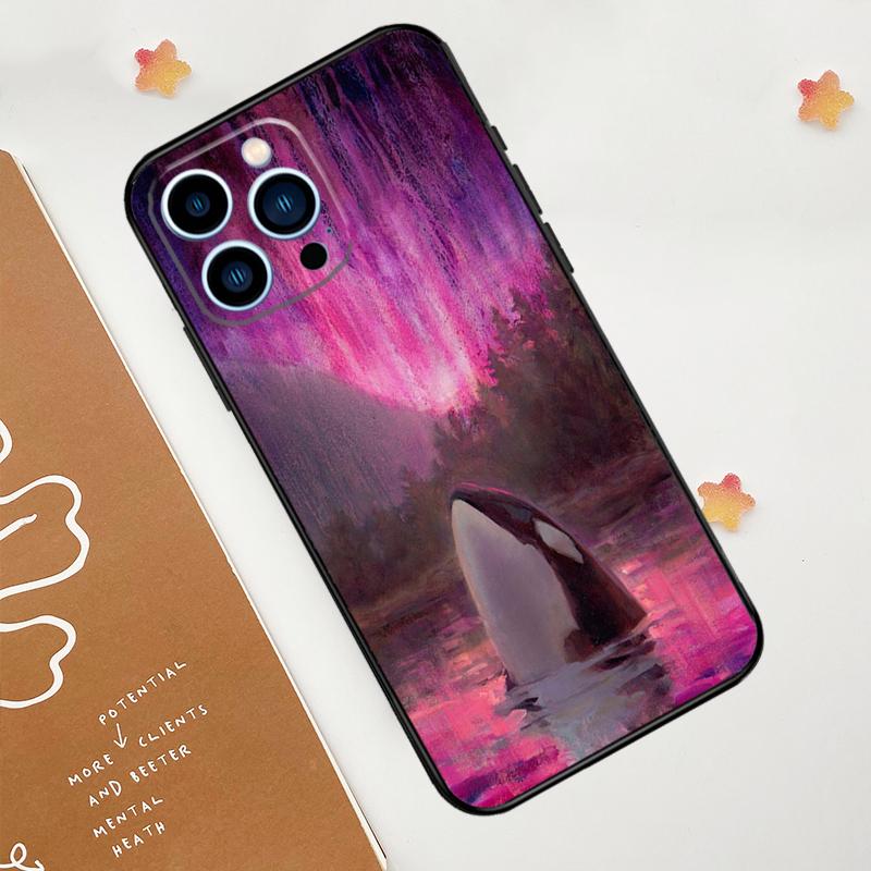 Killer Whale Orca Case For iPhone 11 12 13 14 15 16 Pro Max 15 16 Plus 13 12 Mini X XS XR Cover