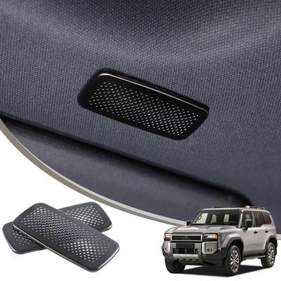 METYOUCAR Toyota Land Cruiser 250 Exklusiver Lautsprecher Dachlautsprecher Vorderer Dachlautsprecher Edelstahl Klebeband Einfache Innenraum-Spezialauto-Set von 2 Abdeckungen,