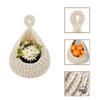 Hanging Fruit Basket for Kitchen Teardrop Hanging Baskets Boho Wall Hanging Baskets Handwoven Hanging Plant Basket Decor