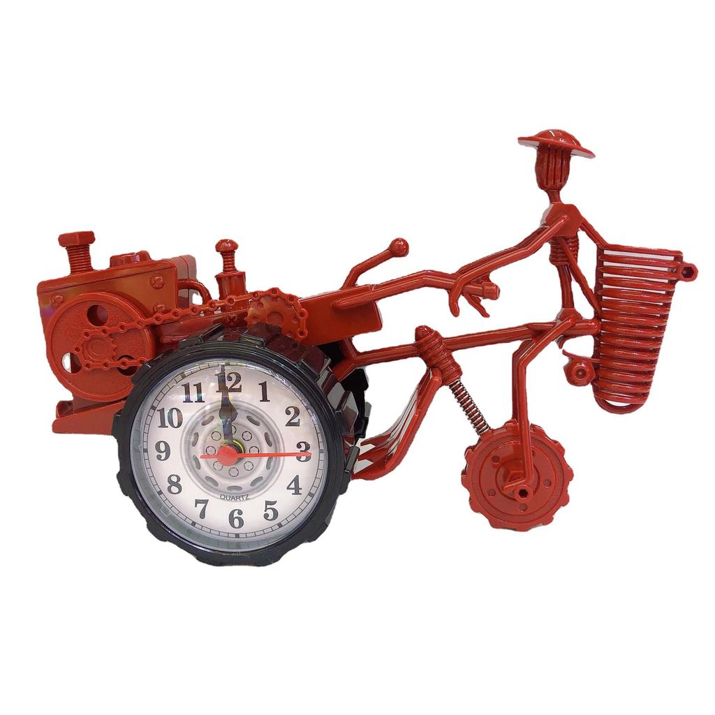 Retro nostalgic tractor alarm clock creative bedside small alarm clock wake up children desktop clock ornaments