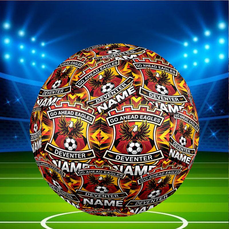 Custom Name Personalized Go Ahead Eagles Print Size 5 Soccer Ball Training & Match Football, for Team, Kicking, Gift for Football Enthusiasts