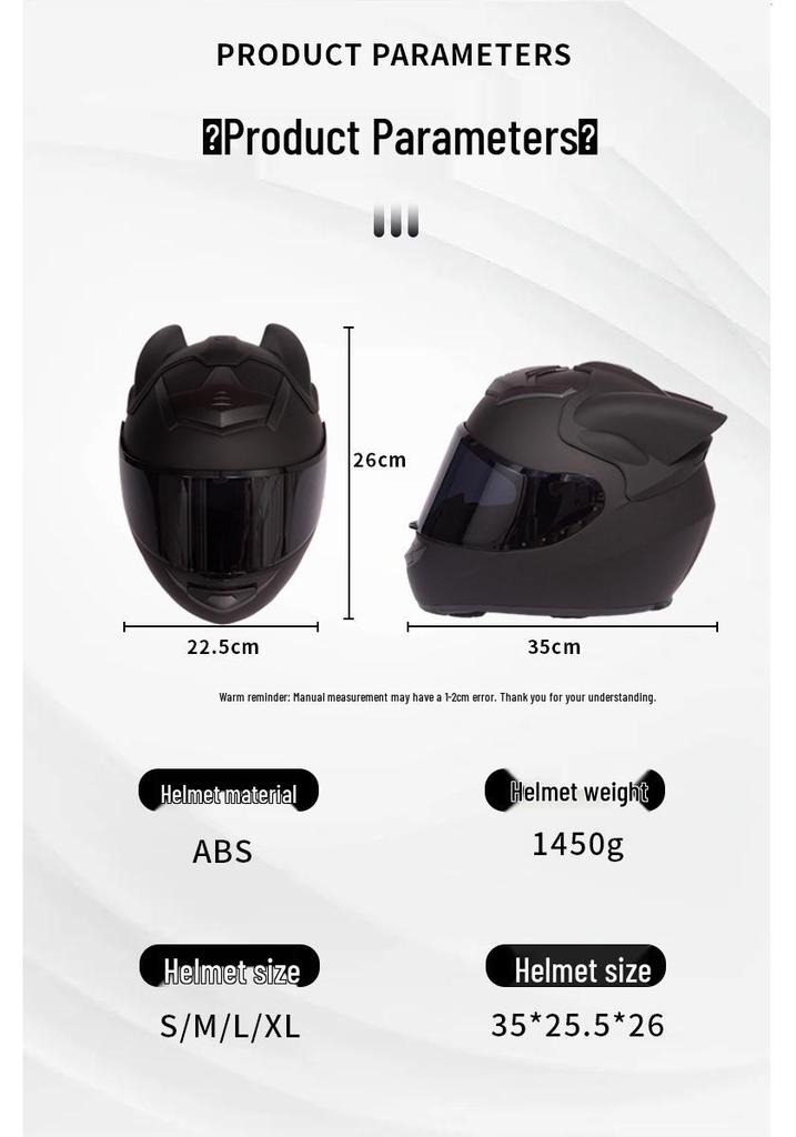 Universal Dragon Ears Full Face Helmet for Women - All Seasons Motorcycle & Electric Scooter Use