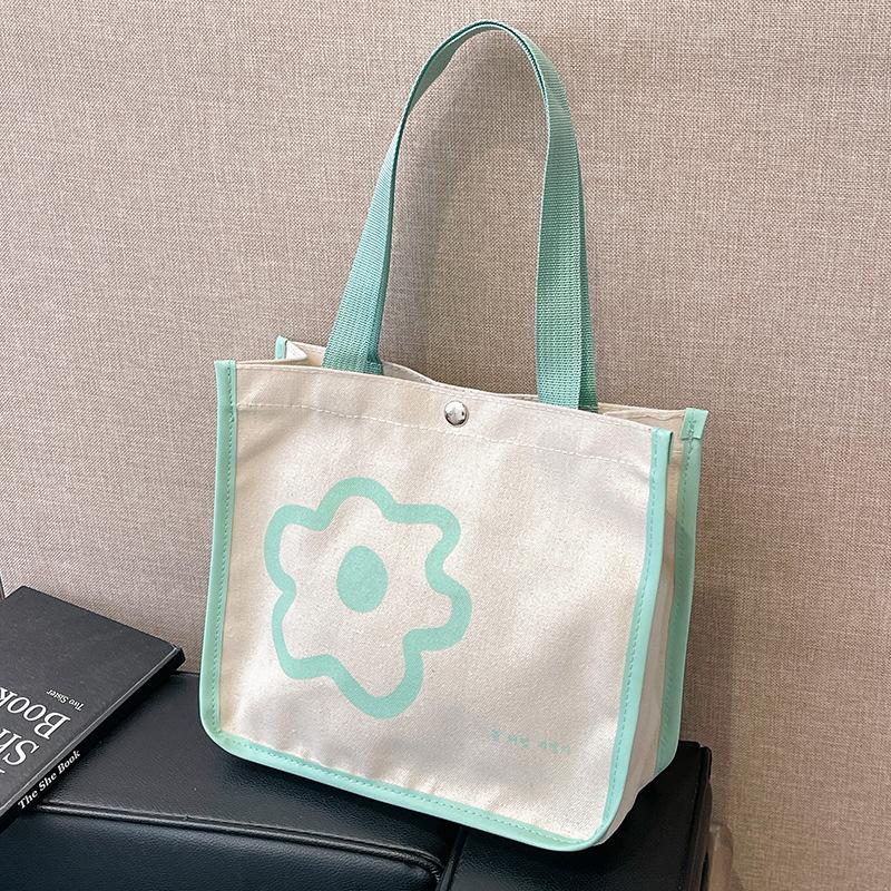 

Большая вместительная сумка Bento, хозяйственная сумка, холщовая сумка-тоут, выходная модная универсальная сумка на одно плечо для женщин зелёный