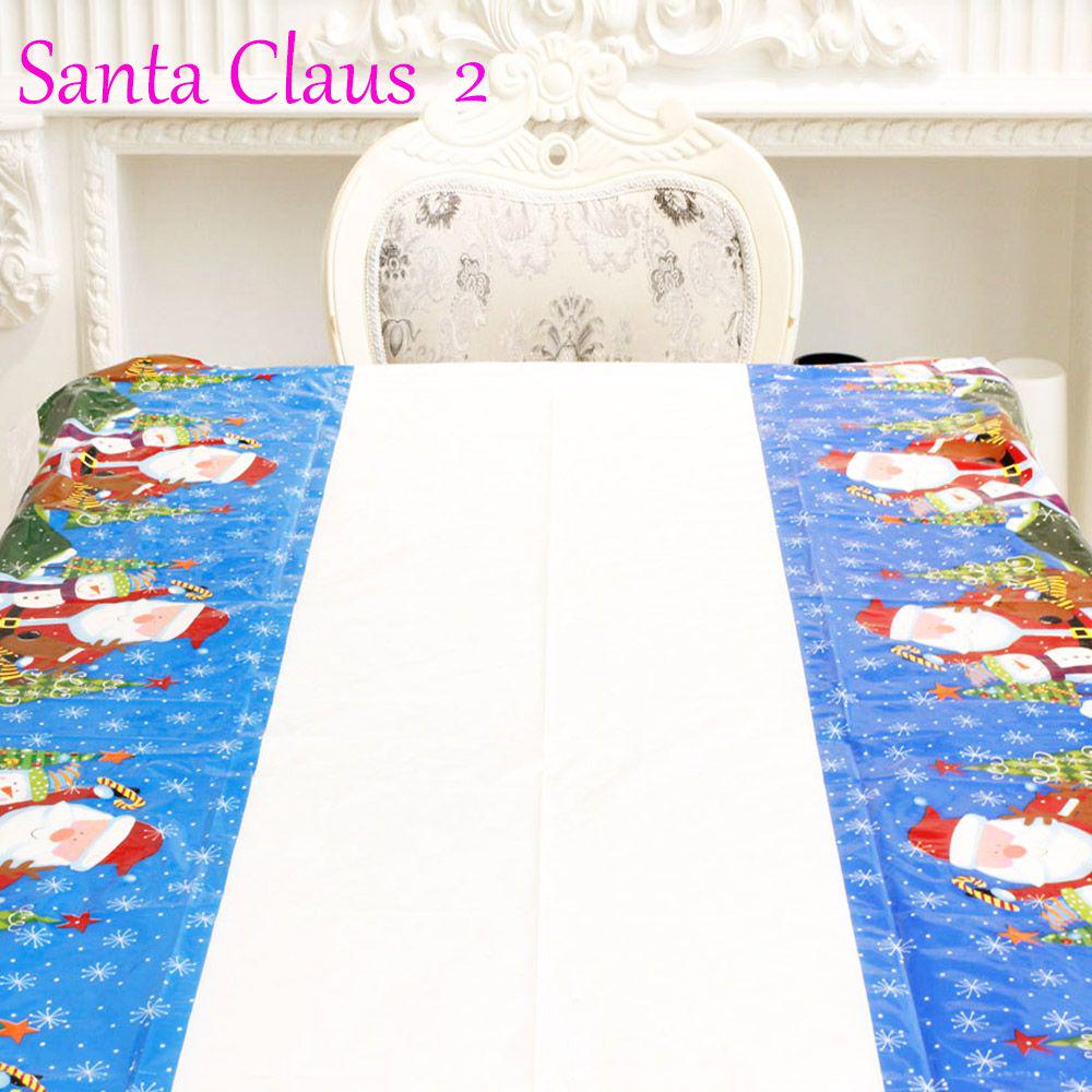 

Disposable Snowman Cartoon Christmas Tablecloth Table Cover Festival Decor Santa Claus Santa Claus 2