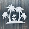 Summer Vacation Beach Coconut Tree Beach Chair Umbrella Metal Cutting Dies for DIY Scrapbooking Photo Album Embossing Paper Cards Crafts