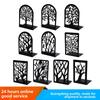 Creative Metal Hollow L-Shaped Tree Pattern Cartoon Bookends & Book Stopper-Decorative Desktop for Students Office Home