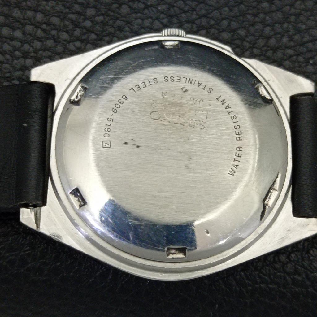 JAPAN VINTAGE SEIKO 5 AUTOMATIC 6309A MENS ARABIC WHITE DIAL WATCH A701494-5 R206b-a701494
