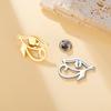 Stainless Steel Eye of Horus Brooch Egyptian Metal Pins for Women Men Suit Bag Badge Protection Jewelry Accessories Amulet Gifts