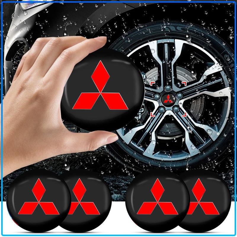 For Mitsubishi Lancer Lancer ASX Outlander 2 3 Pajero Mirage exzos Pajero 4 4PCS Auto Wheel Center Hub Tyre Vehicles Caps Cover Rim Sticker Badge