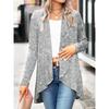 BITCED Damen Vintage Lässige Einfarbige Print Herbst Winter Langarm POLO-Kragen Jacke Internationale Designs & Mäntel